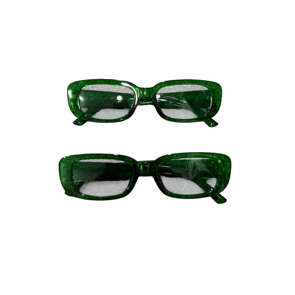 Green Rectangular Sunglasses